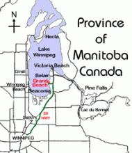 Manitoba Map and Lake Winnipeg